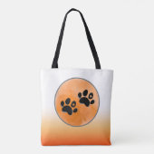 Tote Bag Joyeux Halloween Chien Ghost Orange & White (Dos)