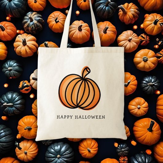 Tote Bag Joyeux Halloween Citrouille Trick ou traitement