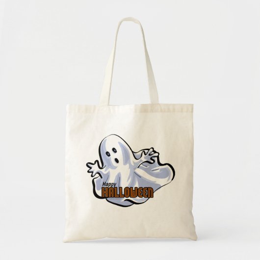 Tote Bag Joyeux Halloween Fantôme (Devant)