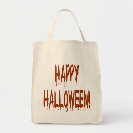 Tote Bag Joyeux Halloween sanglant (Devant)