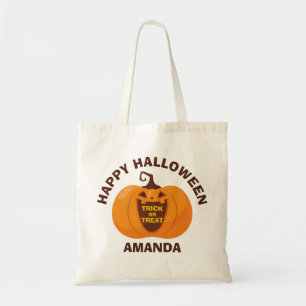 Tote Bag Joyeux Halloween Trick ou Treat Cute Citrouille Éf
