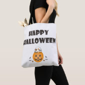Tote Bag Joyeux Halloween Trick Ou Treat Jack-o'-lantern (De près)