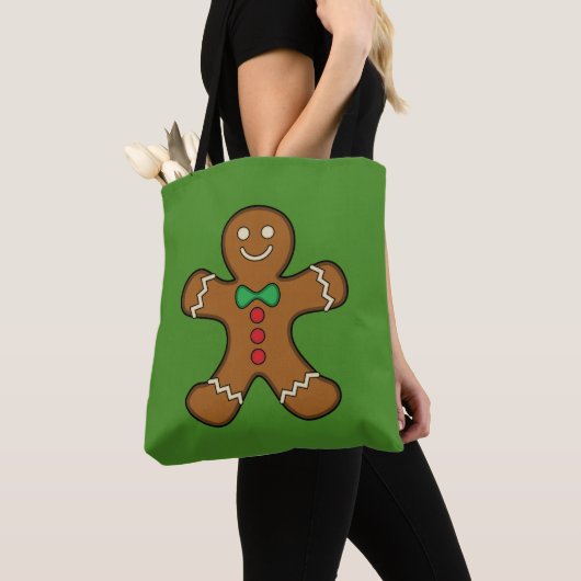 Tote Bag Joyeux homme en pain d'épices (De près)