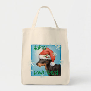 Tote Bag Joyeux Howlidays Toy Manchester Terrier