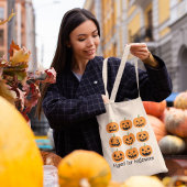 Tote Bag Joyeux Jack-O'-Lanterns Hyped for Halloween