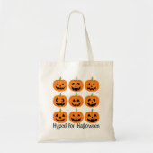 Tote Bag Joyeux Jack-O'-Lanterns Hyped for Halloween (Devant)