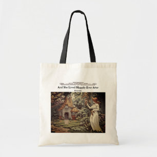 Tote Bag Joyeux Jour Après Citation Woodland Woman Cottage