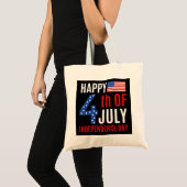Tote Bag Joyeux Jour de l'Indépendance 4 juillet (Devant (produit))