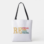 Tote Bag Joyeux Jour des terres Recycle Réutiliser Renouvel (Dos)