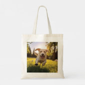 Tote Bag Joyeux Labrador Puppy Running (Dos)