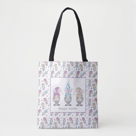 Tote Bag Joyeux lapin de Pâques (Devant)