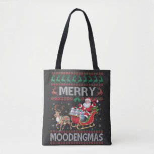 Tote Bag Joyeux MooDengmas Moo Deng Noël Père Noël Hippo