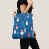 Tote Bag Joyeux Motif de Noël (De près)