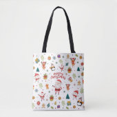 Tote Bag Joyeux Motif de Noël (Devant)