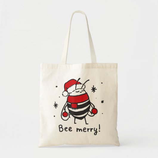 Tote Bag Joyeux noël abeille (Devant)
