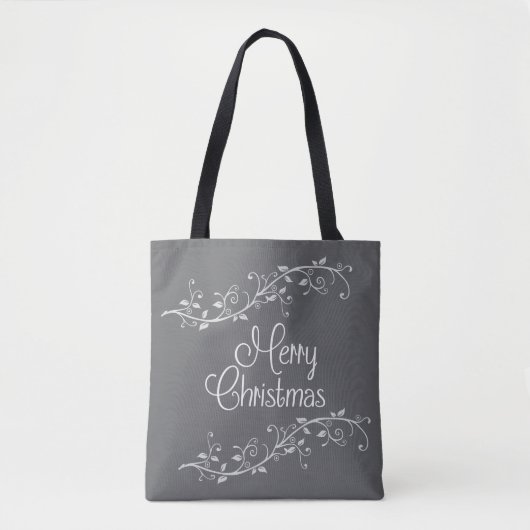 Tote Bag Joyeux Noël Argent (Devant)
