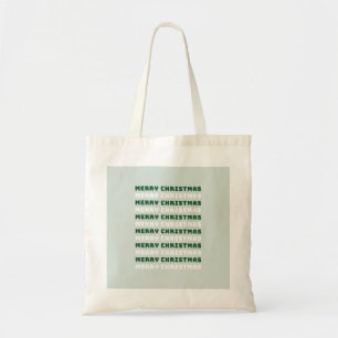 Tote Bag Joyeux Noël, Art de Noël Vert, Vacances
