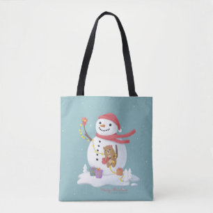 Tote Bag Joyeux Noël : Art d'illustration de bonhomme de ne
