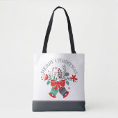 Tote Bag Joyeux Noël Bells Wreath (Devant)