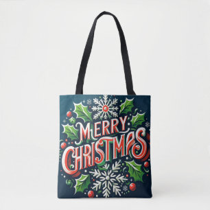 Tote Bag Joyeux Noël bleu
