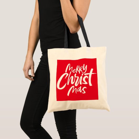 Tote Bag Joyeux Noël chrétien Lettres Religieuses (Devant (produit))