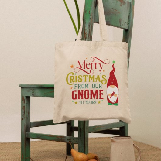 Tote Bag Joyeux Noël De Notre Gnome À Votre