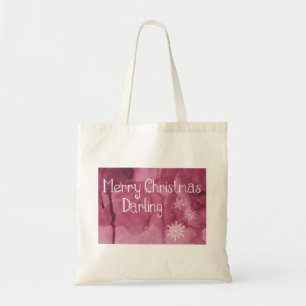 Tote Bag Joyeux Noël décoratif personnalisé Flocon de neige