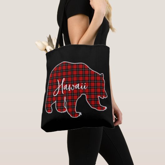 Tote Bag Joyeux Noël d'Hawaii, Père Noël Surfing (De près)