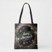 Tote Bag Joyeux Noël écoute et brille (Devant)