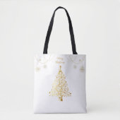 Tote Bag Joyeux Noël en or (Devant)