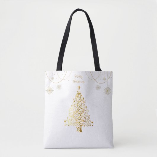 Tote Bag Joyeux Noël en or (Devant)
