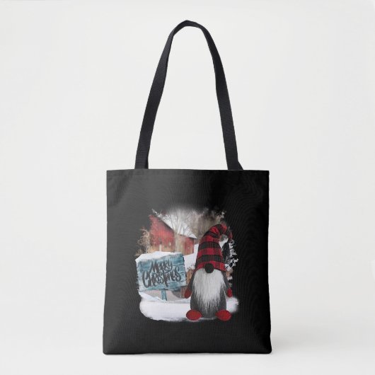 Tote Bag Joyeux Noël Gnome (Devant)