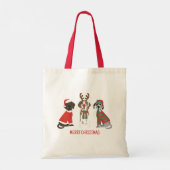 Tote Bag Joyeux Noël Grands Chiens Danois (Dos)