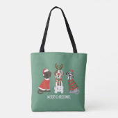 Tote Bag Joyeux Noël Grands Chiens Danois (Dos)