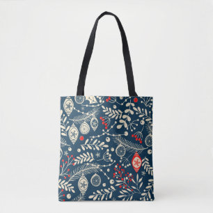Tote Bag Joyeux Noël, Joyeux Nouvel An sans couture motif w