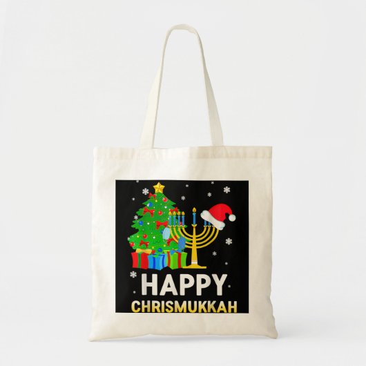 Tote Bag Joyeux Noël juif Chrismukkah Hanoukka Holida (Devant)
