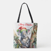 Tote Bag Joyeux Noël Koala assis à Gumtree (Dos)