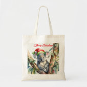 Tote Bag Joyeux Noël Koala assis à Gumtree (Devant)