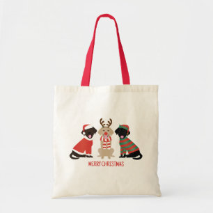 Tote Bag Joyeux Noël Labrador Retriever Dogs