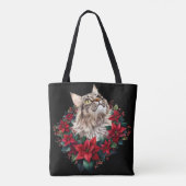Tote Bag Joyeux Noël Maine Coon Chat  (Dos)