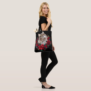 Tote Bag Joyeux Noël Maine Coon Chat