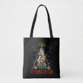 Tote Bag Joyeux Noël mignon Snowman toile imprimée (Devant)