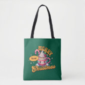 Tote Bag Joyeux Noël mignonne Chocolat chaud Famille de Mug (Devant)