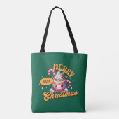 Tote Bag Joyeux Noël mignonne Chocolat chaud Famille de Mug (Dos)