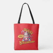 Tote Bag Joyeux Noël mignonne Chocolat chaud Famille de Mug (Dos)