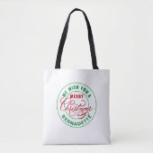 Tote Bag Joyeux Noël Nom Personnalisé (Devant)