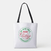 Tote Bag Joyeux Noël Nom Personnalisé (Dos)