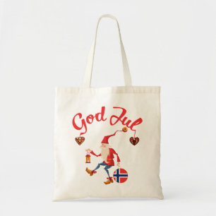 Tote Bag Joyeux Noël norwegien de dieu jul Normandie tomte