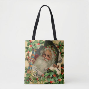 Tote Bag Joyeux Noël Père Noël classique antique