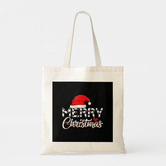 Tote Bag Joyeux Noël Père Noël Funny Famille (Dos)